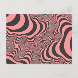 Rosa Zebra ränder Vykort