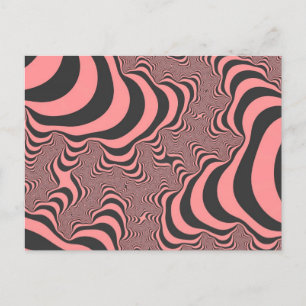 Rosa Zebra ränder Vykort