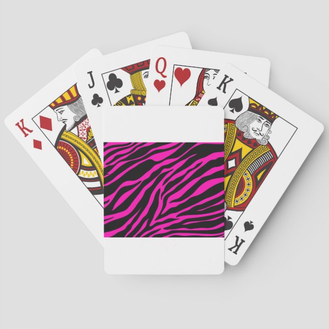rosa zebra spelkort (Baksidan)