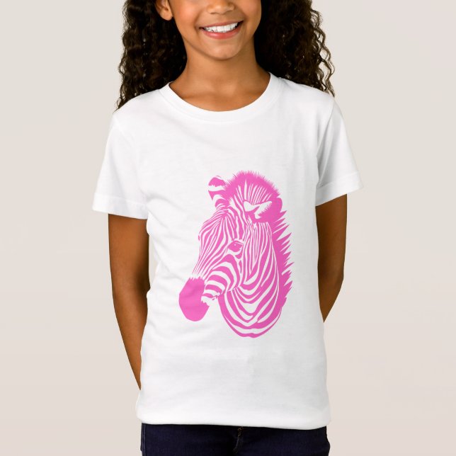 Rosa Zebra T Shirt (Framsida)