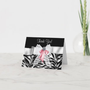 Rosa Zebra Tack Cards Kort