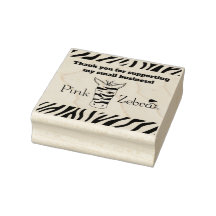 Rosa Zebra Tack Frimärke | Affärsmateriel