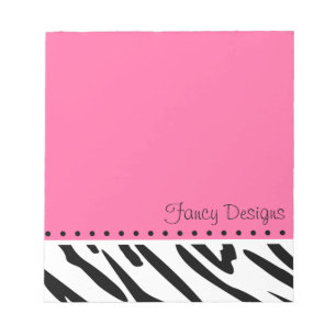 Rosa zebra tryck anteckningsblock