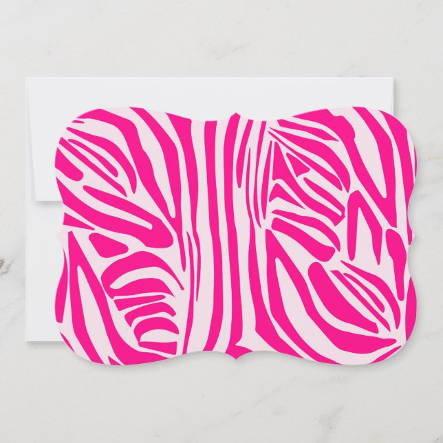 Rosa zebra tryck anteckningskort (Framsida)