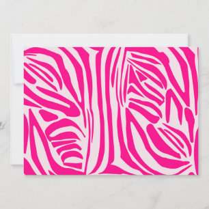 Rosa zebra tryck inbjudningar