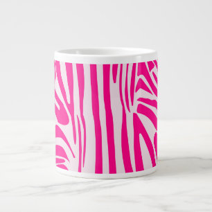 Rosa zebra tryck jumbo mugg