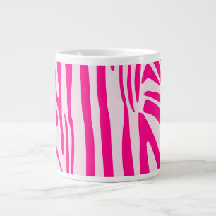 Rosa zebra tryck jumbo mugg