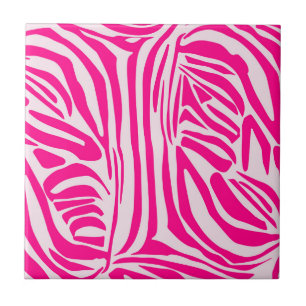 Rosa zebra tryck kakelplatta