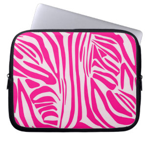 Rosa zebra tryck laptop fodral