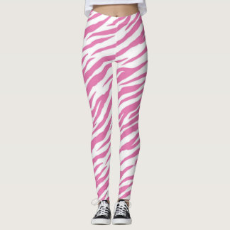 Rosa Zebra tryck Leggings & Yoga Byxor