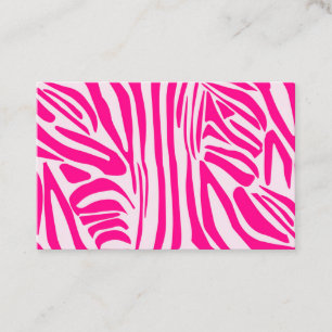 Rosa zebra tryck lojalitetskort