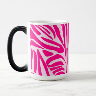 Rosa zebra tryck magisk mugg