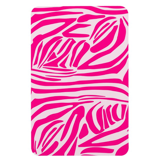 Rosa zebra tryck magnet (Vertikal)
