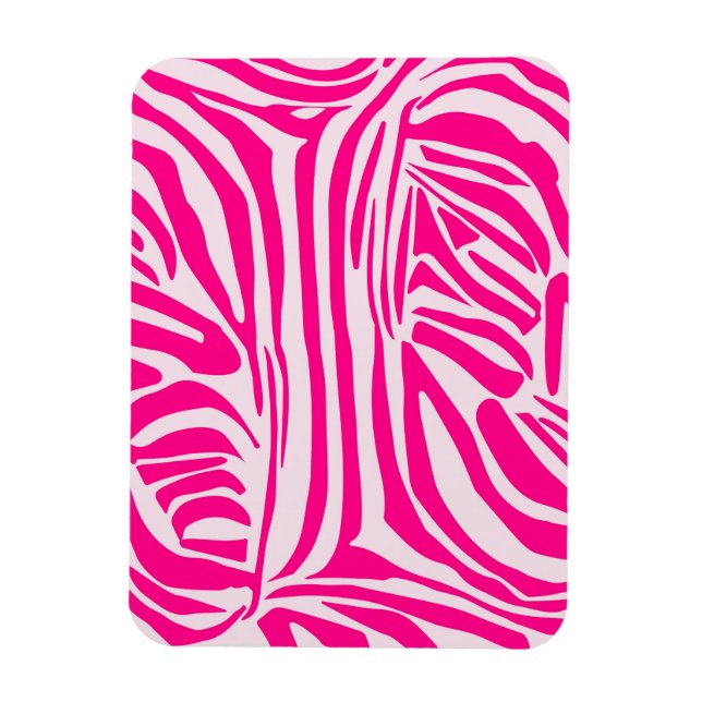 Rosa zebra tryck magnet (Vertikal)