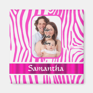 Rosa zebra tryck magnet