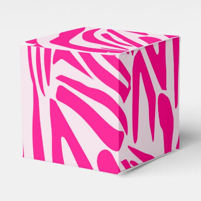 Rosa zebra tryck presentaskar (Framsidan Sidan)