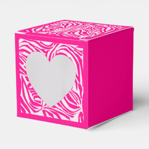 Rosa zebra tryck presentaskar