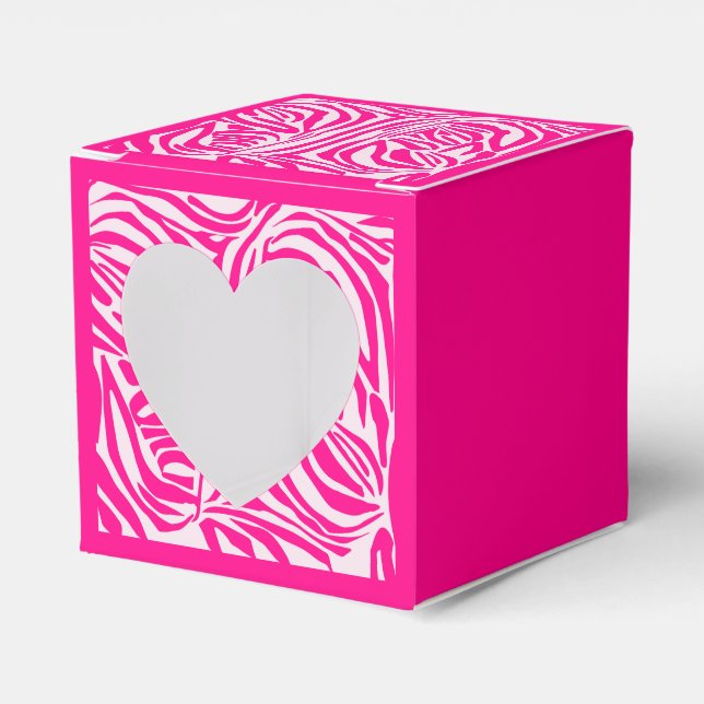 Rosa zebra tryck presentaskar (Framsidan Sidan)