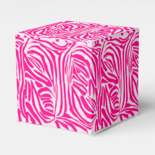 Rosa zebra tryck presentaskar