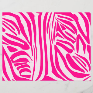 Rosa zebra tryck reklamblad