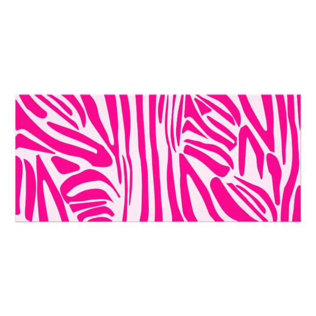 Rosa zebra tryck reklamkort (Framsidan)