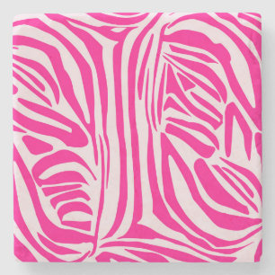 Rosa zebra tryck stenunderlägg