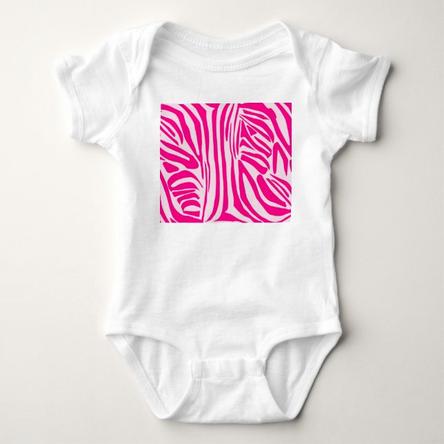 Rosa zebra tryck t shirt (Framsida)