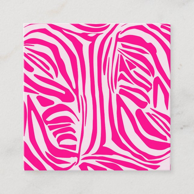 Rosa zebra tryck tidsbeställning kort (Framsida)