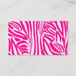 Rosa zebra tryck tidsbeställning kort