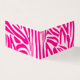 Rosa zebra tryck visitkort