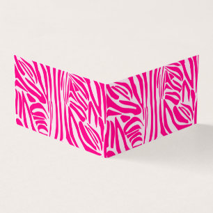Rosa zebra tryck visitkort