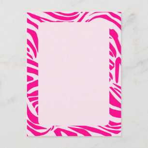 Rosa zebra tryck vykort