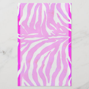 Rosa zebra tryckbrevpapper brevpapper
