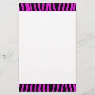 Rosa zebra tryckbrevpapper brevpapper