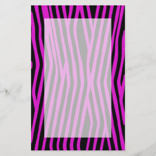 Rosa zebra tryckbrevpapper brevpapper