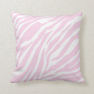 Rosa zebra tryckdekorativ kudde