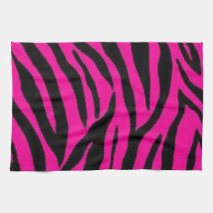 Rosa zebra tryckdesign kökshandduk
