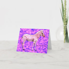 Rosa Zebra Valentine Helgkort