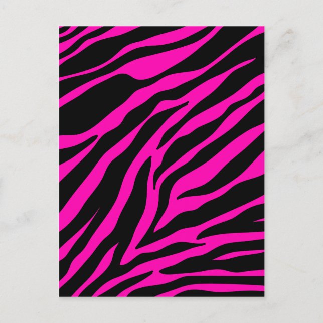 rosa zebra vykort (Framsida)