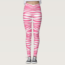 rosa zebrarandiga leggings