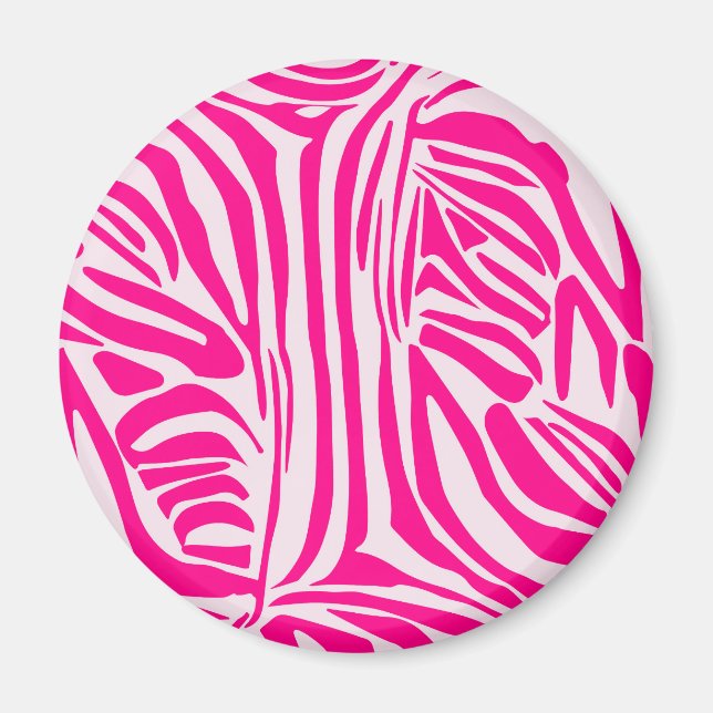 Rosa Zebrarandomning Magnet (Framsidan)
