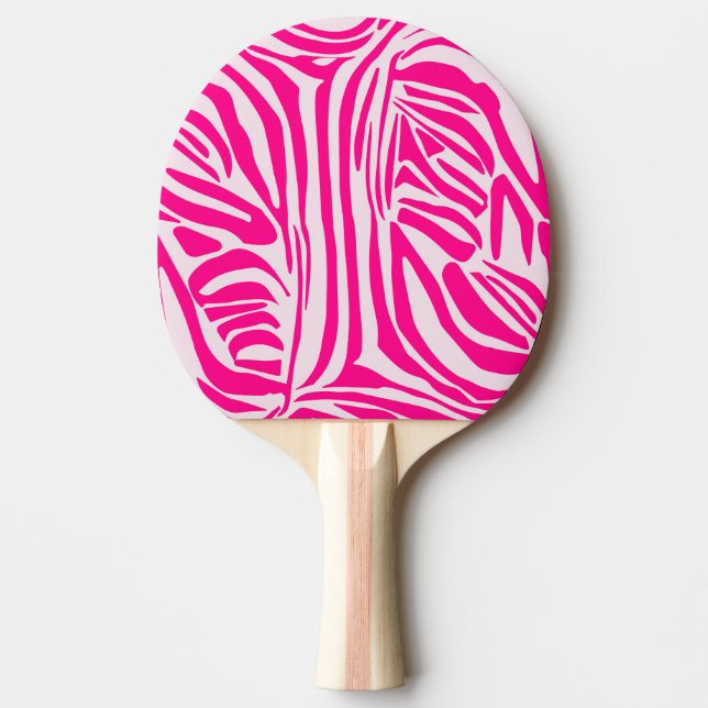 Rosa Zebrarandomning Pingisracket (Framsidan)