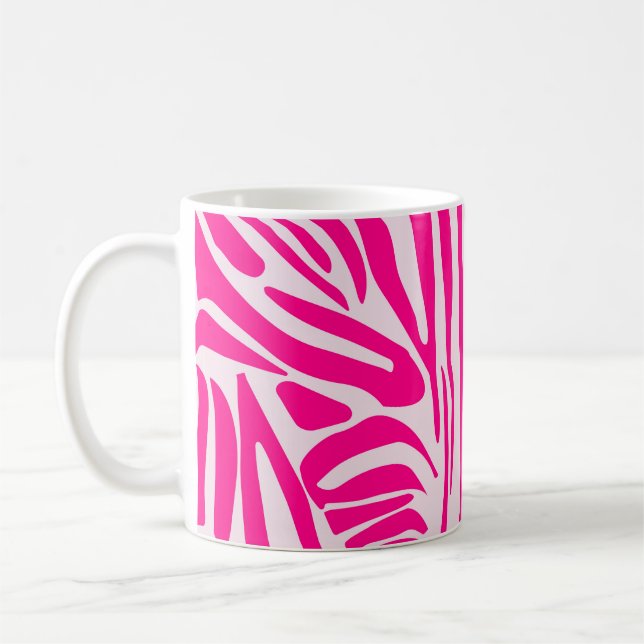 Rosa zebrartryck kaffemugg (Vänster)