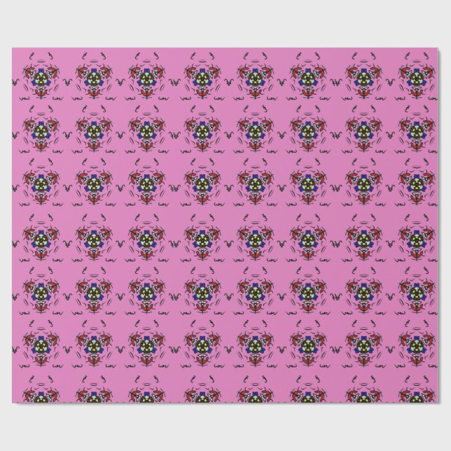 Rosa Zen Mandala Presentpapper (Platt)