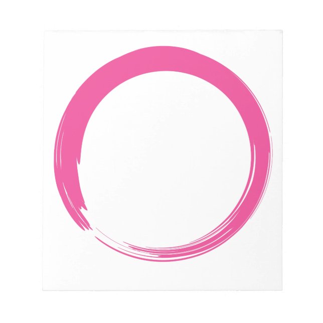 Rosa Zen-symbol / Enso-cirkel Anteckningsblock (Framsida)