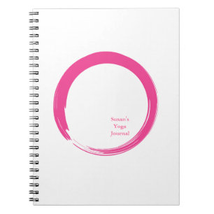 Rosa Zen-symbol / Enso-cirkel Anteckningsbok Med Spiral