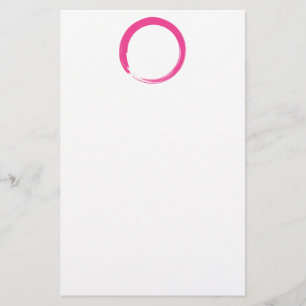 Rosa Zen-symbol / Enso-cirkel Brevpapper