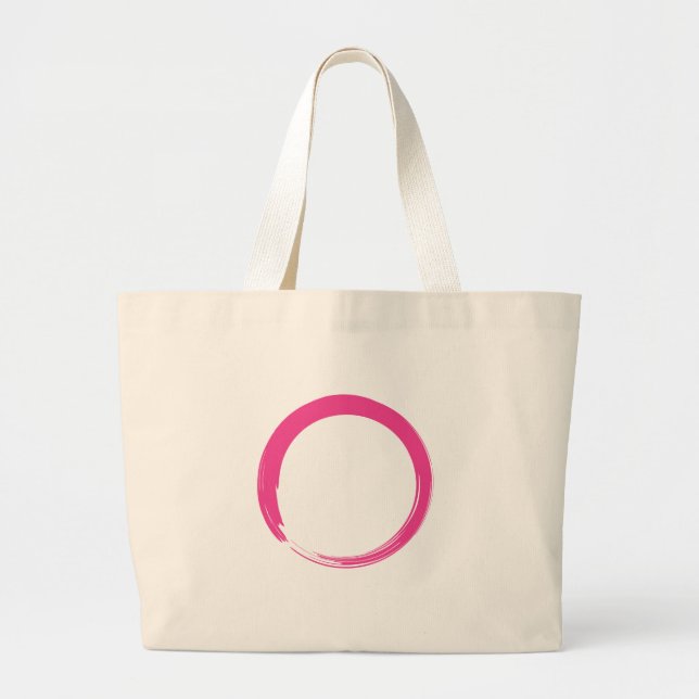 Rosa Zen-symbol / Enso-cirkel Jumbo Tygkasse (Framsidan)