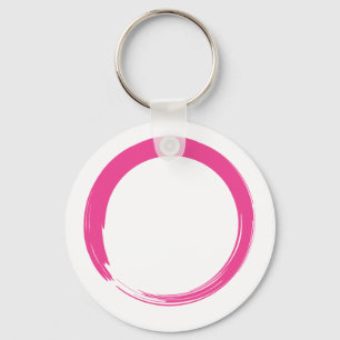 Rosa Zen-symbol / Enso-cirkel Nyckelring