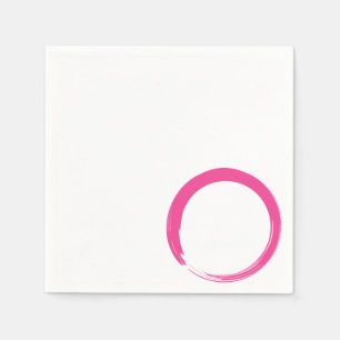 Rosa Zen-symbol / Enso-cirkel Pappersservett